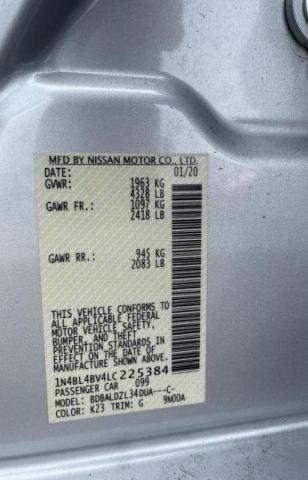 1N4BL4BV4LC225384 Nissan ALTIMA S