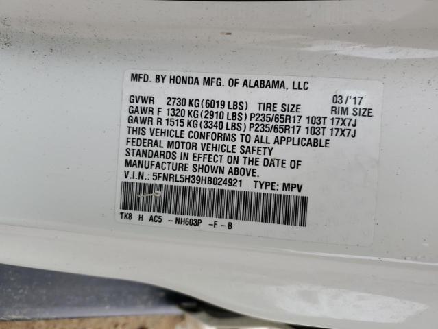 2017 HONDA ODYSSEY SE - 5FNRL5H39HB024921