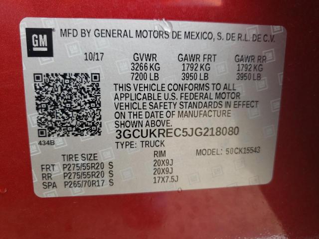 2018 CHEVROLET .S10 - 3GCUKREC5JG218080