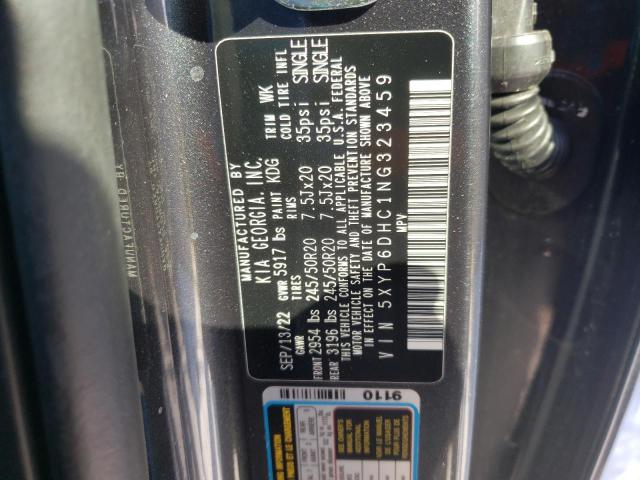 5XYP6DHC1NG323459 KIA Telluride S