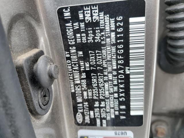 5XYKTDA78FG611626 KIA SORENTO LX