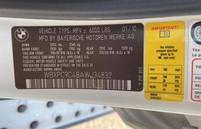WBXPC9C48AWJ34832 BMW X3 Xdrive30i