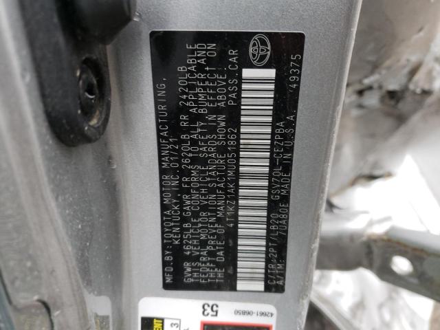 4T1KZ1AK1MU051862 Toyota CAMRY TRD