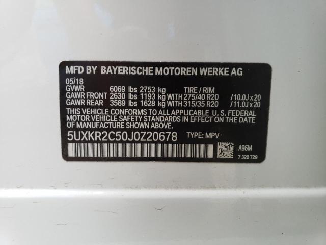 2018 BMW X5 SDRIVE3 - 5UXKR2C50J0Z20678