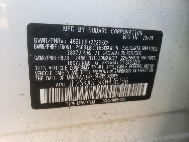 JF2SKASC9KH436156 Subaru Forester Limited
