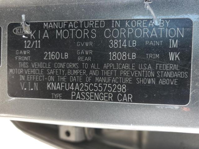 KNAFU4A25C5575298 KIA FORTE EX