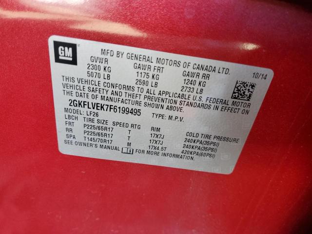 2GKFLVEK7F6199495 GMC Terrain Sle