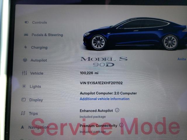 5YJSA1E2XHF201102 Tesla MODEL S