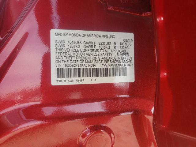 2019 ACURA ILX PREMIU - 19UDE2F81KA014094