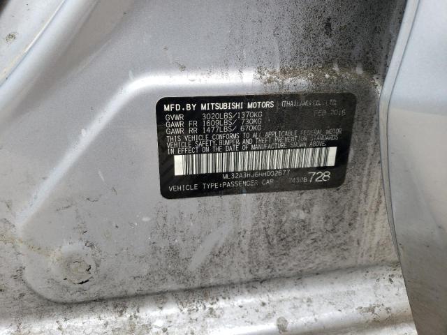 2017 MITSUBISHI MIRAGE ES - ML32A3HJ6HH002677