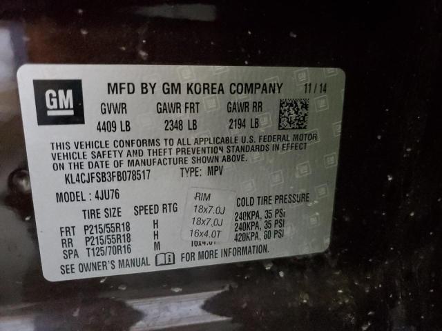 2015 BUICK ENCORE CON - KL4CJFSB3FB078517