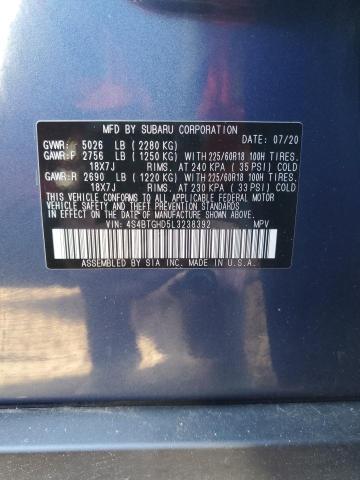 2020 SUBARU OUTBACK ON 4S4BTGHD5L3238392