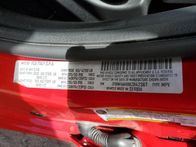 2019 FIAT 500L POP ZFBNFAAHXKZ042367