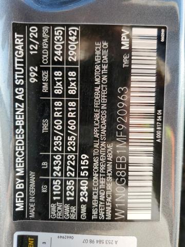 W1N0G8EB1MF920963 Mercedes-Benz Glc 300 4matic