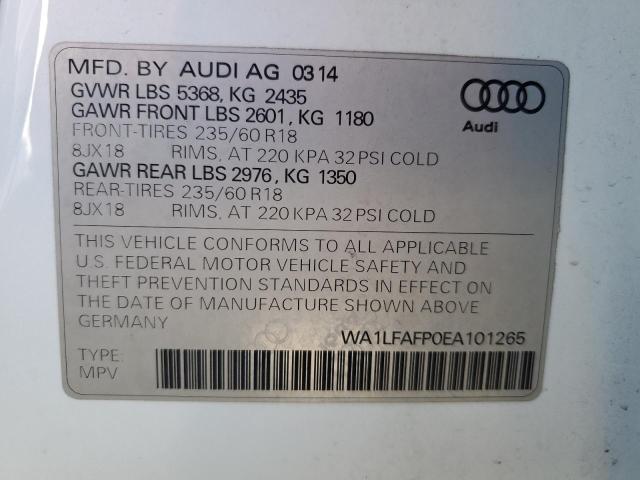 VIN WA1LFAFP0EA101265 2014 Audi Q5, Premium Plus no.12