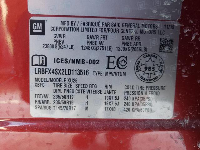 2020 BUICK ENVISION P - LRBFX4SX2LD113516