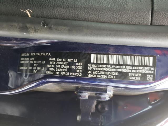 ZACCJABB1JPH10843 Jeep Renegade Latitude
