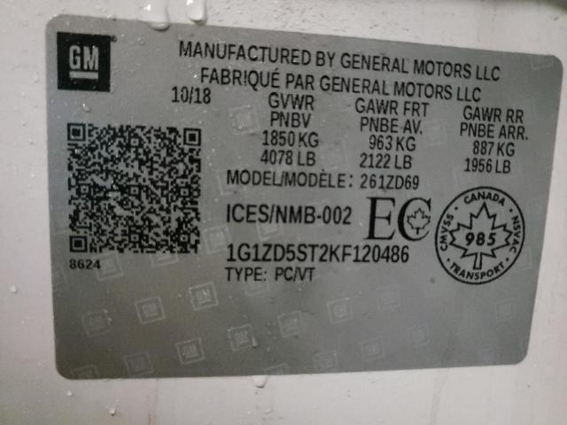 2019 CHEVROLET MALIBU LT - 1G1ZD5ST2KF120486