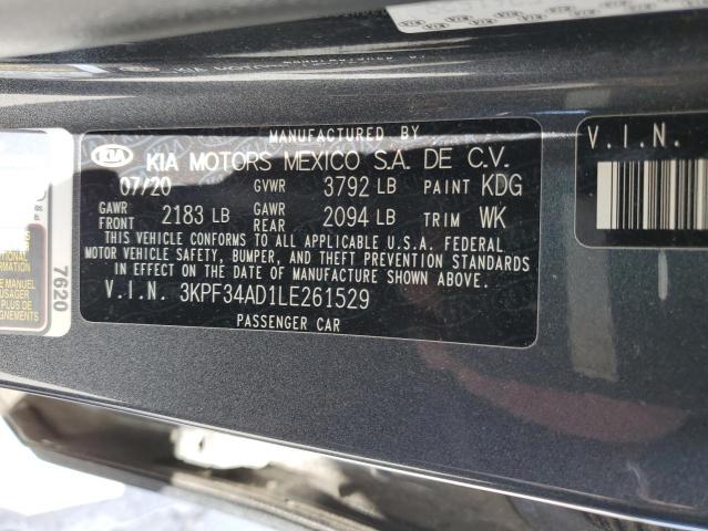 3KPF34AD1LE261529 KIA Forte Gt Line