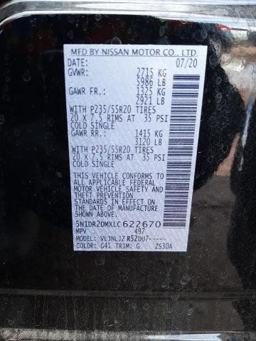 5N1DR2DMXLC622670 Nissan Pathfinder Platinum
