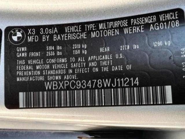 WBXPC93478WJ11214 BMW X3 3.0SI