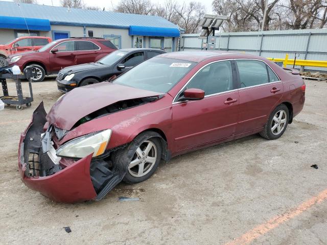 Salvage cars for sale from Copart Wichita, KS: 2005 Honda Accord EX