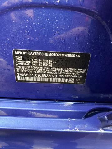 2020 BMW 330XI - 3MW5R7J09L8B38078