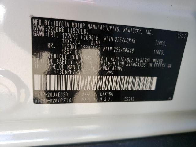 4T3E6RFV2NU091335 Toyota RAV4 XSE