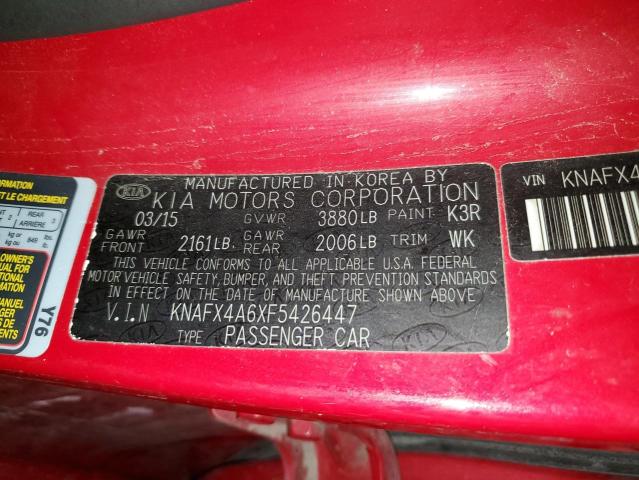 KNAFX4A6XF5426447 KIA Forte
