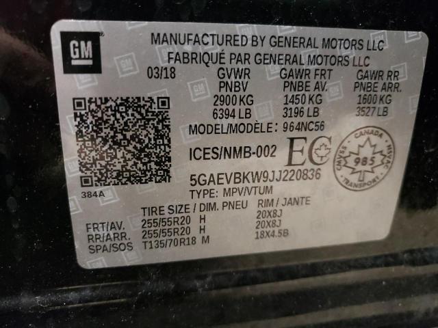 2018 BUICK ENCLAVE PR - 5GAEVBKW9JJ220836