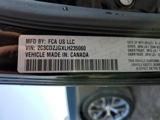 2C3CDZJGXLH235060 Dodge Challenger Gt
