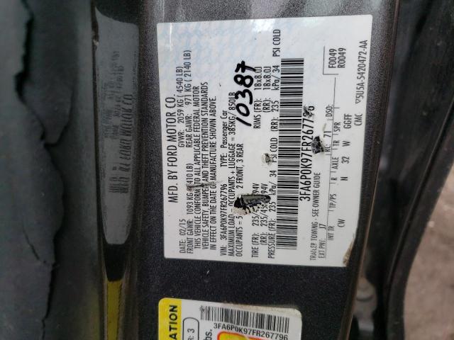 3FA6P0K97FR267796 Ford Fusion Titanium