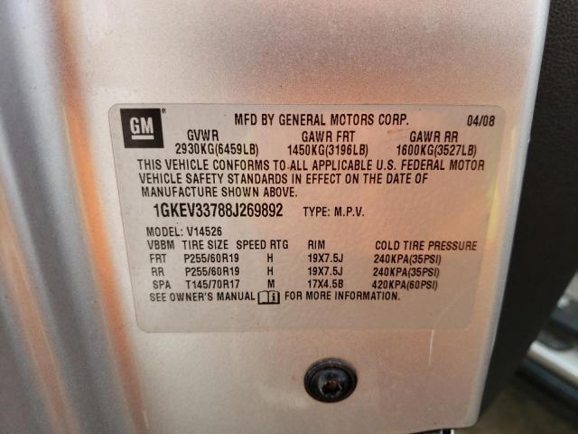 1GKEV33788J269892 GMC Acadia