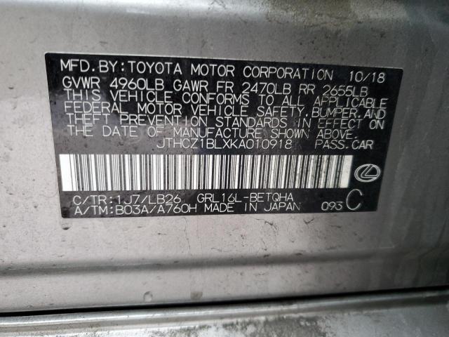2019 LEXUS GS 350 BAS - JTHCZ1BLXKA010918