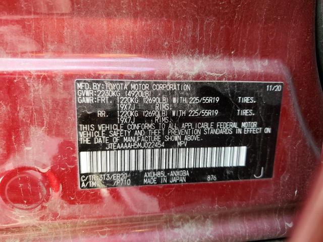 2021 TOYOTA VENZA AWD JTEAAAAH5MJ022454