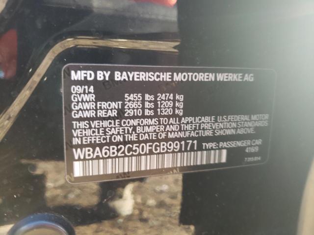 2015 BMW 650 I GRAN - WBA6B2C50FGB99171