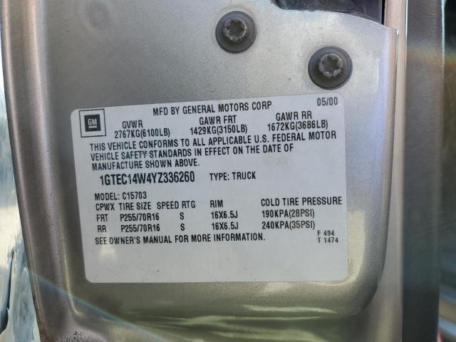 1GTEC14W4YZ336260 GMC New Sierra C1500