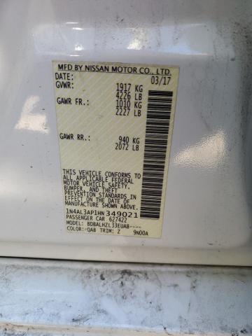 1N4AL3AP1HN349021 Nissan ALTIMA 2.5