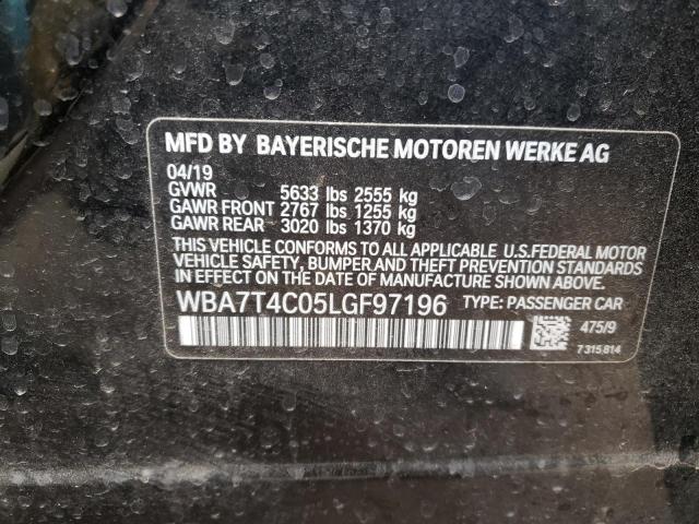 2020 BMW 740 XI - WBA7T4C05LGF97196