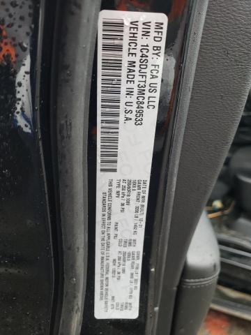 2021 DODGE DURANGO PU 1C4SDJFT3MC849533