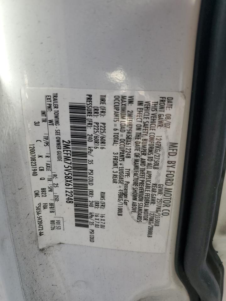 2MEFM75V58X612248 2008 Mercury Grand Marquis Ls