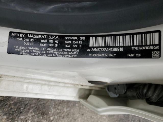 ZAM57XSA1N1388918 Maserati GHIBLI BAS