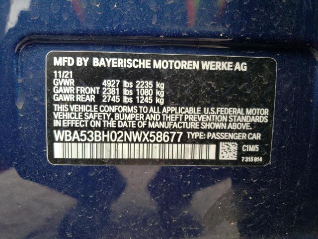 WBA53BH02NWX58677 BMW 530 I