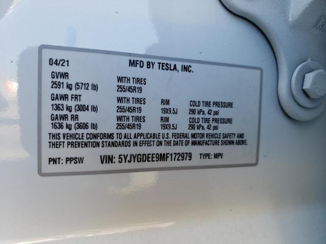 5YJYGDEE9MF172979 Tesla Model Y