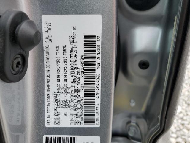 VIN 3TYAX5GN6NT036749 2022 TOYOTA TACOMA no.13