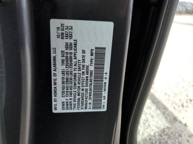 5FNRL6H70LB015963 2020 HONDA ODYSSEY, photo no. 13