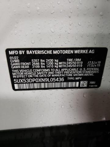 5UX53DP0XN9L05436 2022 BMW X3 - Image 12