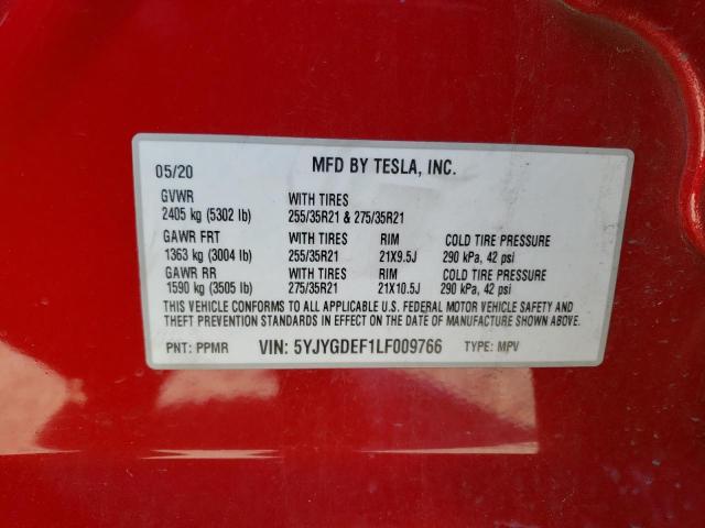 5YJYGDEF1LF009766 Tesla Model Y