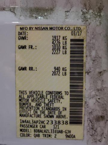 1N4AL3AP2HC233838 Nissan ALTIMA 2.5