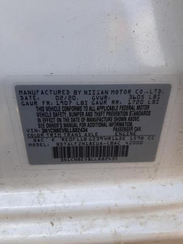 3N1CN8EV8LL882434 Nissan VERSA SV